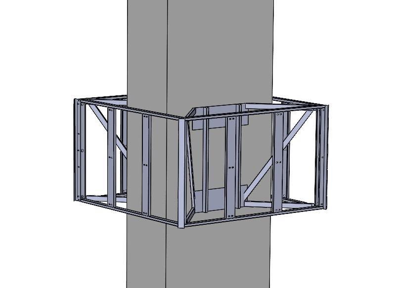 estructura para pantalla plaza claro