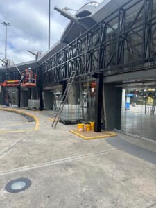 estructura para pantalla curva en corferias